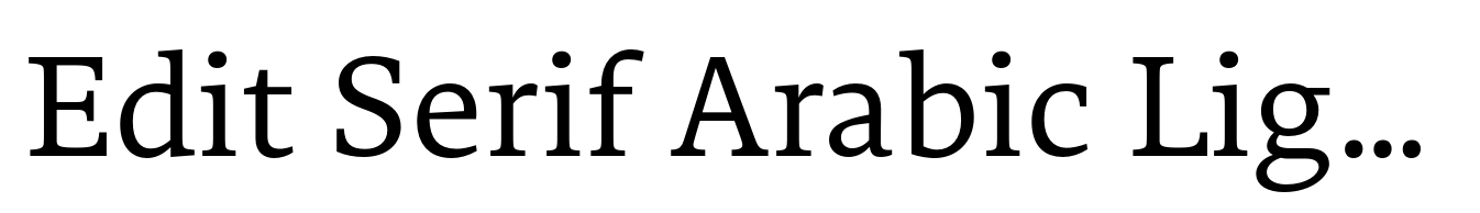 Edit Serif Arabic Light